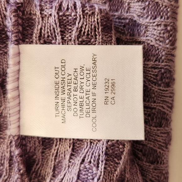 Alfred Dunner Textured Purple Short Sleeved Sweater Size MP - Picture 6 of 6